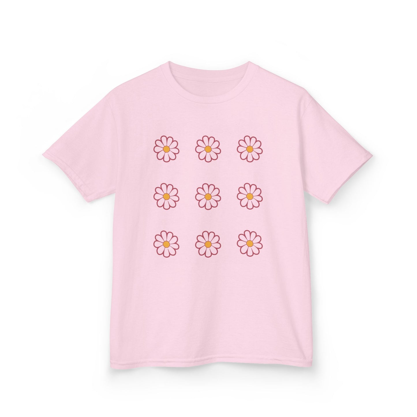 Kids Tee with Flowers - Youth T-Shirt with Floral Design