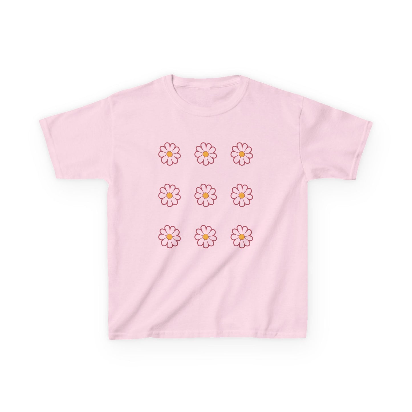 Kids Tee with Flowers - Youth T-Shirt with Floral Design