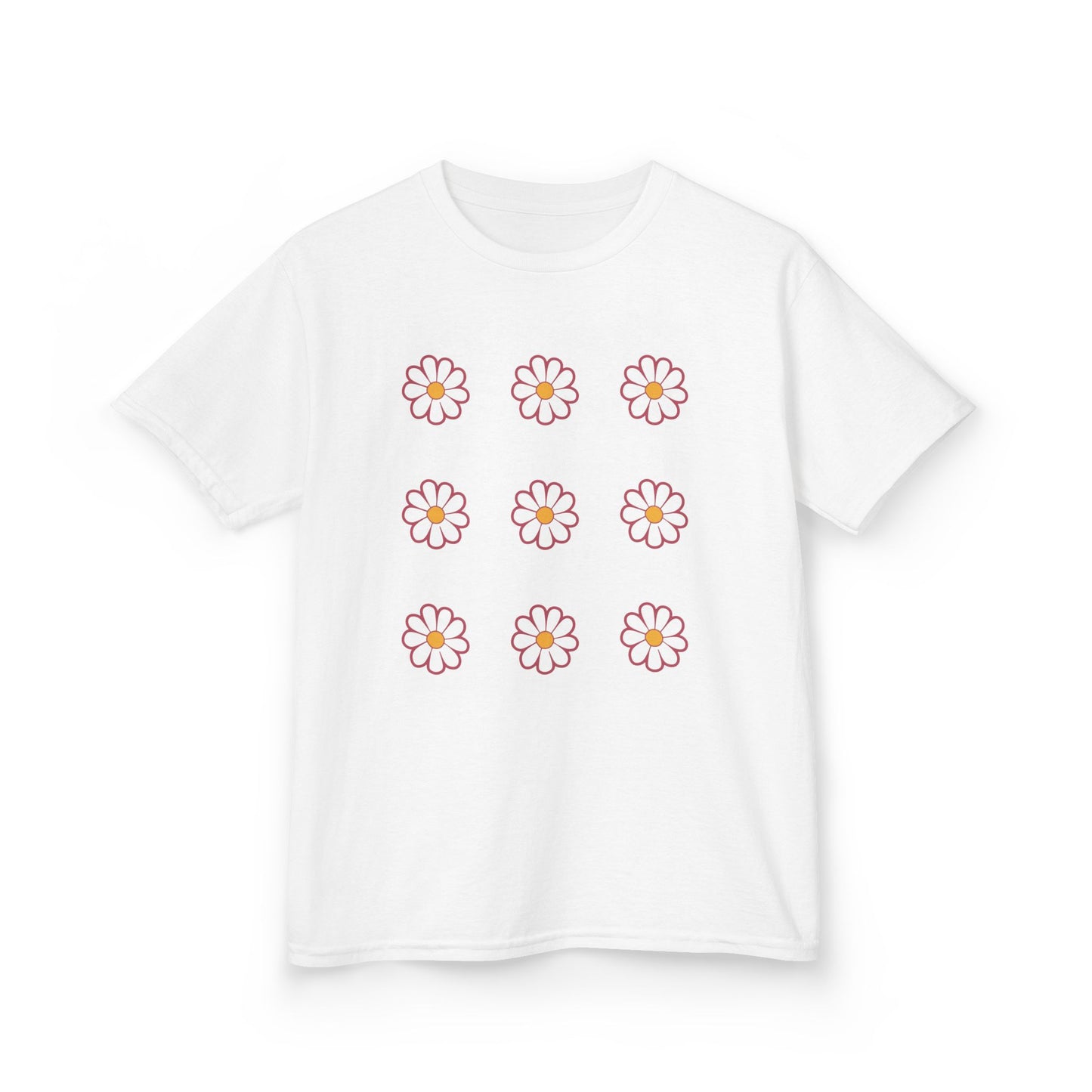 Kids Tee with Flowers - Youth T-Shirt with Floral Design