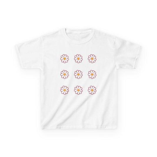 Kids Tee with Flowers - Youth T-Shirt with Floral Design