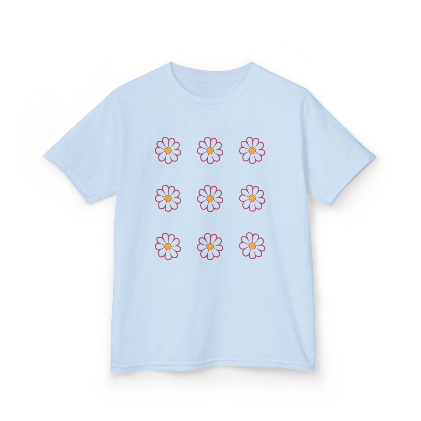 Kids Tee with Flowers - Youth T-Shirt with Floral Design